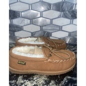 Old Friend Men's Moccasin Slippers, sz 7, NEW